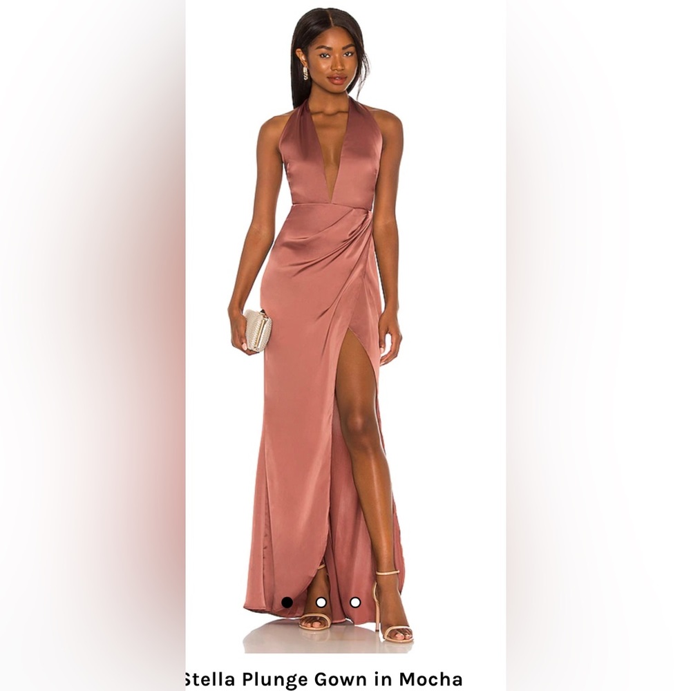 Stella Plunge Gown in Mocha - Nookie